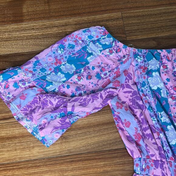 Andree by‎ unit off the shoulder romper  colorful floral color block woman's 3x - Picture 3 of 8